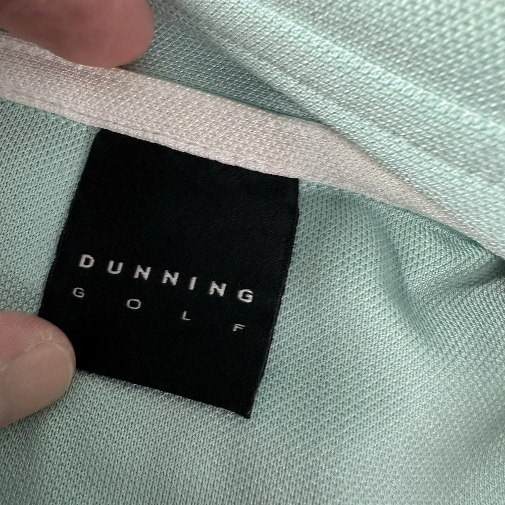 Dunning Golf Polo‎ Shirt Mens Large Light Blue Performance Forsgate Club NJ